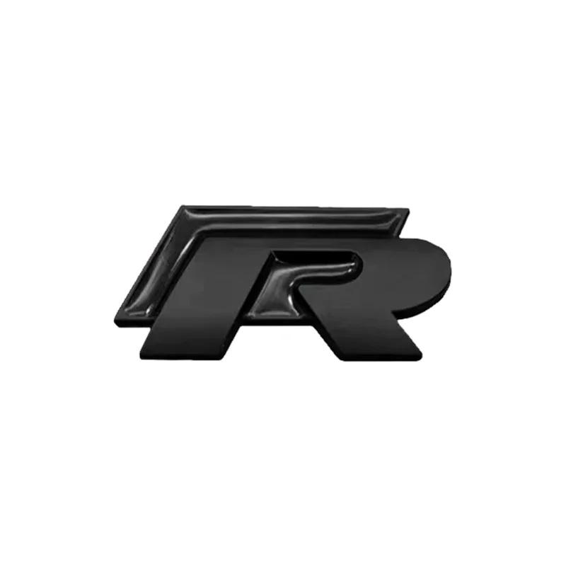 2025 Hot R logo Emblem Car Metal Body Tail Trunk Sticker Accessories For Volkswagen Tiguan Bora POLO PASSAT CC Touran GOLF Jetta zh2