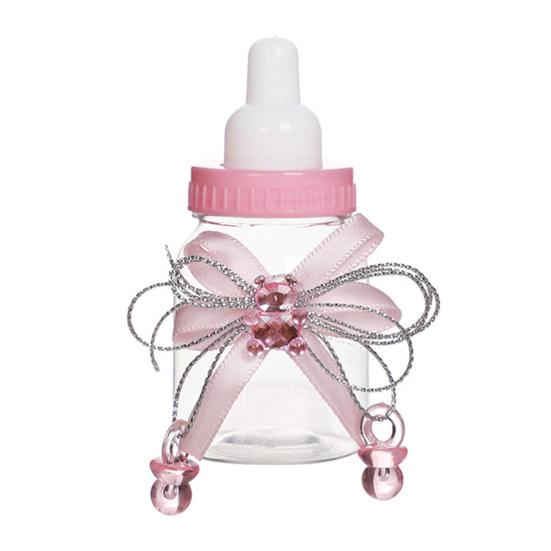 1/6/12 шт. Мини-конфетница в виде бутылочки молока с мишкой из страз и бантом из ленты, для сладостей и угощений, банка для хранения, сувениры для вечеринки в честь рождения ребенка