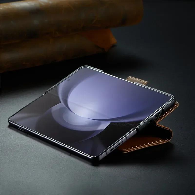 Роскошный магнитный кожаный чехол-кошелек для Samsung Galaxy Z Fold 7 6 5 Ударопрочный карман-держатель для карт для Galaxy Z Fold6