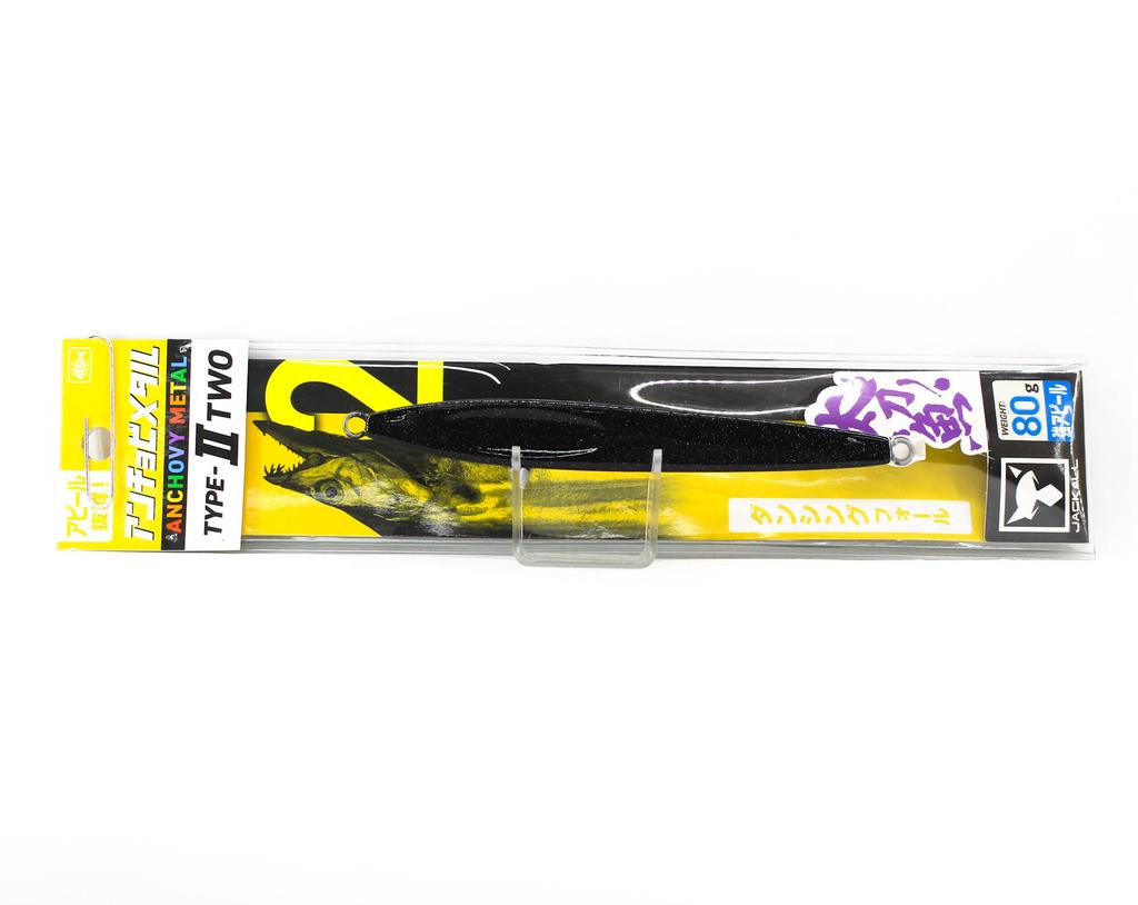 Jackall Металлический джиг тип Анчоус 2 Медленное скольжение 80 грамм Черный (0172)