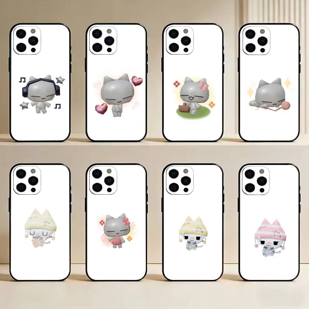 Милый музыкальный кот Чехол для телефона Для iPhone 17, 16,15,14,13,12,11 Plus,Pro Max, Другие Мягкий черный чехол