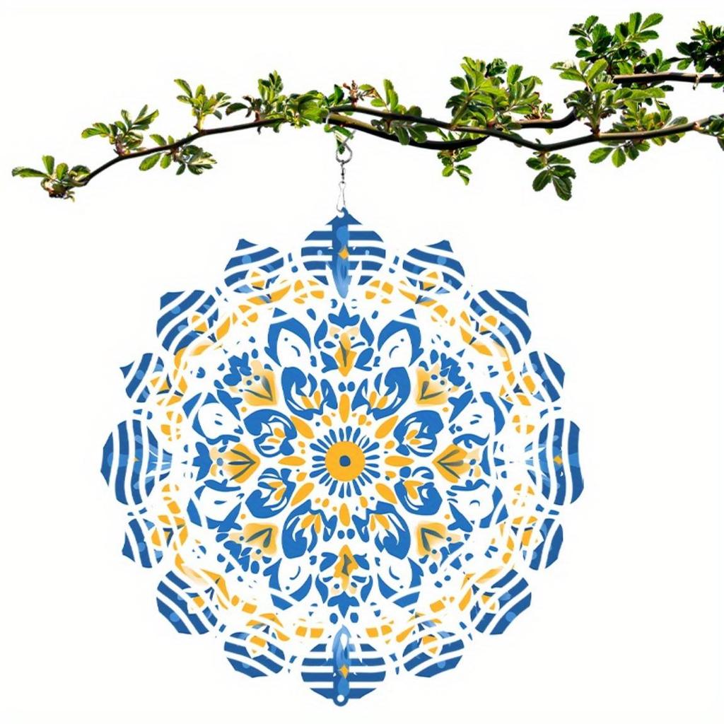 10 Inch Bohemian Wind Chime for Outdoor Decor Elegant Handmade Hanging Wind Chime with 360 Hook Perfect Gift for Spring Summer Balcony Courtyard