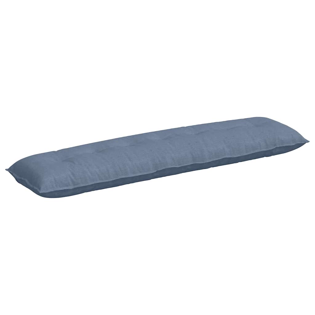 Back Cushion Blue 200 x 50 cm Cord Fabric