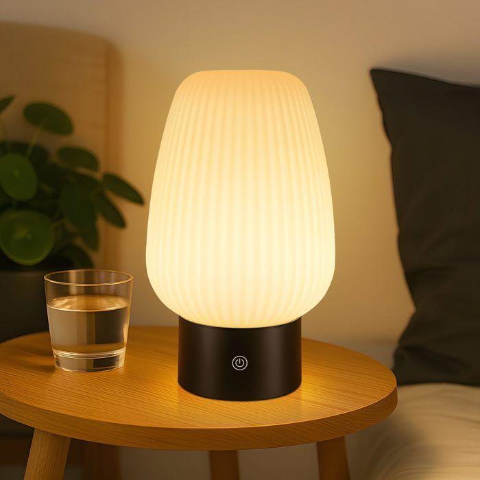 Lampe de table LED - NETTLIFE - Nettlife - Intensité variable - Rechargeable sans fil - Tactile