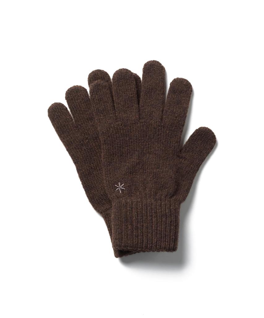 Snow Peak Washable Wool Knit Gloves and Dark Brown 2 AC-25AU025, Men's Women's,
