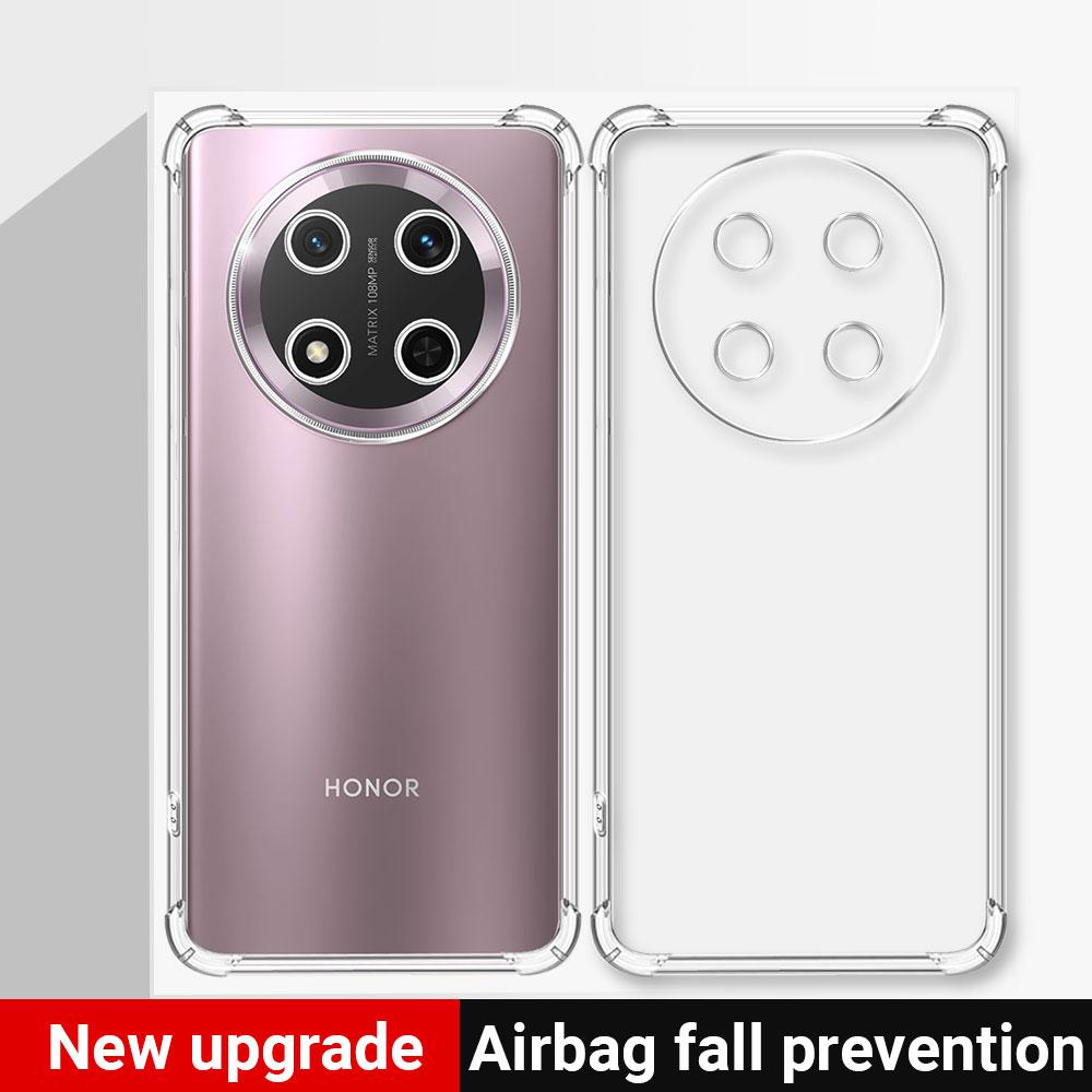 Чехол для Honor X9C 5G, роскошный прозрачный силиконовый мягкий чехол для телефона Honor X8C X7C, прозрачный противоударный чехол с подушкой безопасности из ТПУ