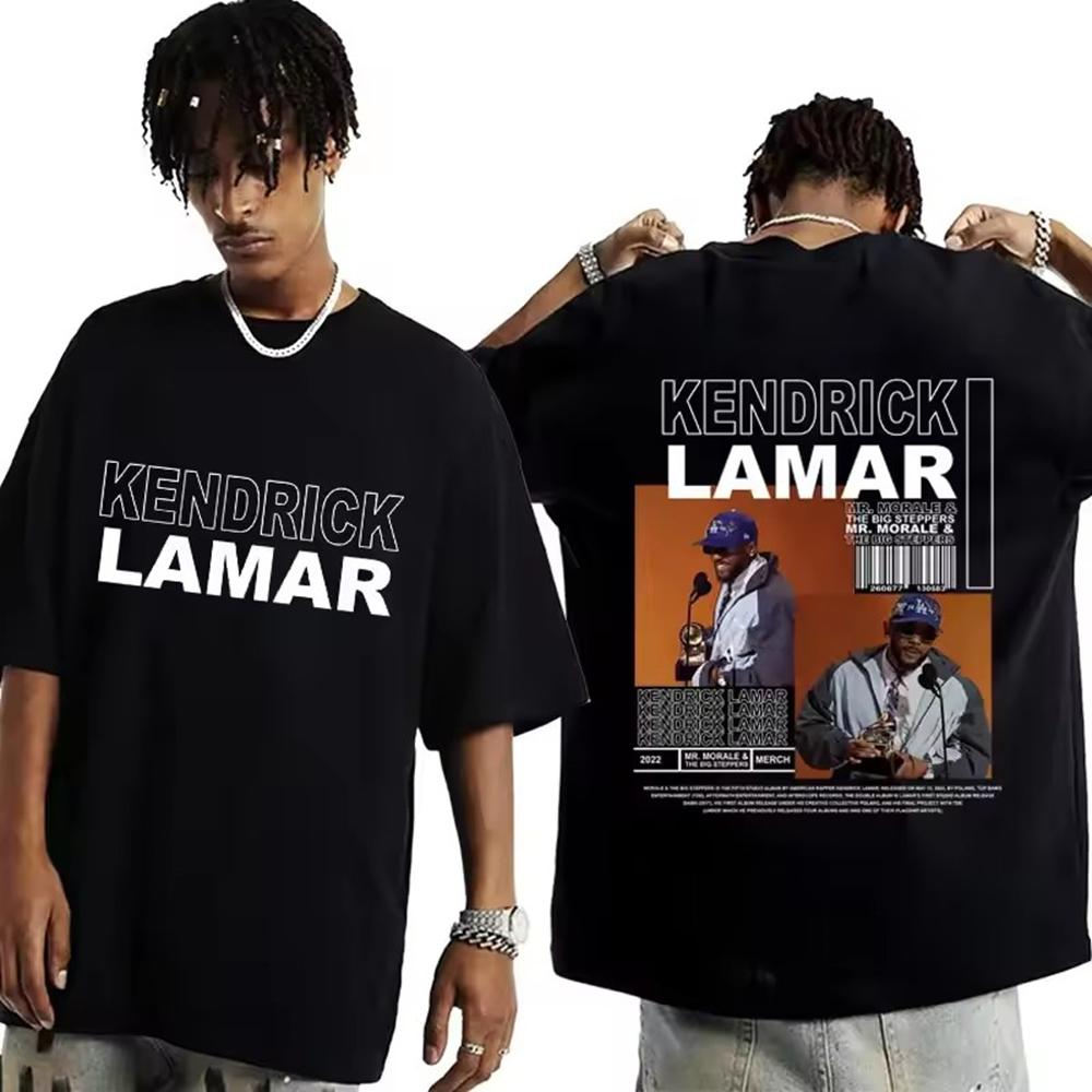 Футболка с принтом рэп-исполнителя Кендрика Ламара Good Kid 2025 Лето Мужская Женская Короткий рукав Круглый вырез Мужская одежда