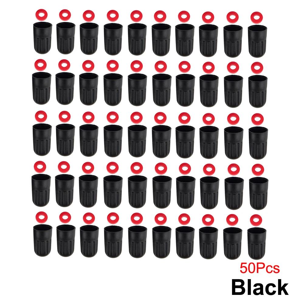 Black Plastic Tire Valve Stem Caps for TR20008 TPMS Universal Tire Valve Long Caps for Car Truck SUV Bike and Motorcycle Valve Stems 1