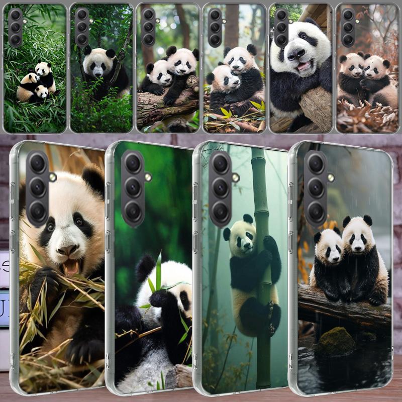 Panda Baby, Giant Panda Family Phone Case for Samsung A16 A26 A36 A56 A17 A37 A57 A07 A06 A02S A03 A04S A05S Galaxy Note 20 10 A