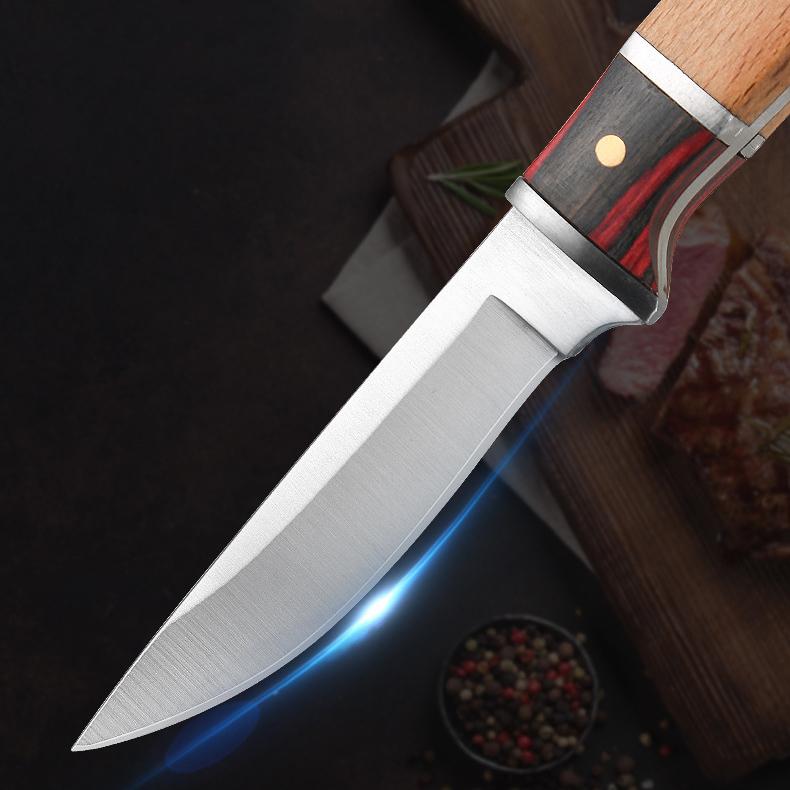 Кухонный нож из нержавеющей стали, ножи шеф-повара с чехлом из искусственной кожи, нож для чистки овощей, мяса, фруктов, кухонный инструмент