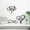 3 предмета настенного декора Infinity Heart – настенный металлический знак Love, настенное искусство в форме сердца, элегантный и современный металлический декор для дома