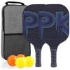Pickleball Paddles, Pickle Paddles Rackets Set Pickleball Balls For Men Women Racquet Fiberglass Surface Pickleball Set with 2 Pickleball Rackets,
