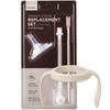 Mother K Basic Straw Cup Handle + Weight Straw + Straw Brush Set, Cream, 1 Set