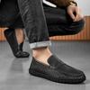 Модные Классические Удобные Мягкие Мужские Кожаные Туфли Большого Размера на Плоской Подошве Ручной Работы Качественная Повседневная Обувь Плоские Противоскользящие Туфли для Вождения