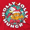 Мужская рождественская футболка Garfield Holly Jolly Hungry Odie