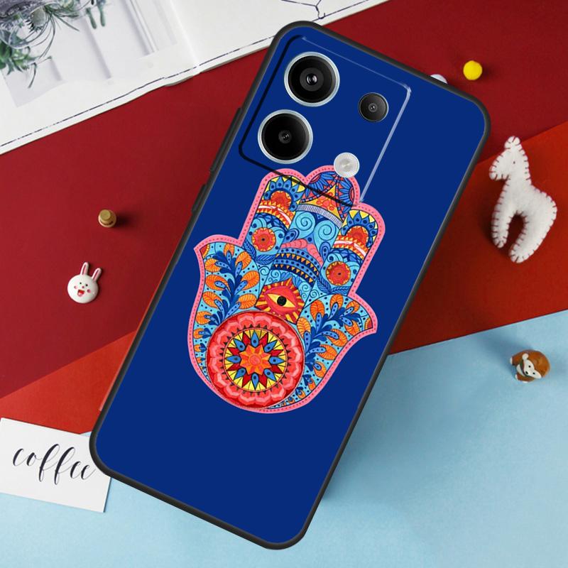 Чехол Hamsa Hand of Fatima для Xiaomi Redmi Note 13 12 11 8 9 10 Pro Note 12S 11S 10S Redmi 12 10C 12C 13C Cover