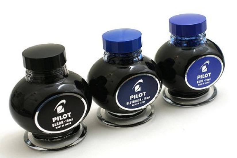 PILOT General Writing Ink for Fountain INK70B Ink, (Suitable Plunger-Type Pens), Black,