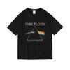 Футболка Pink Floyd Dark Side of The Moon с изображением обложки альбома Топы Винтажные Мужские Женские Свободного кроя Хлопковая Одежда Хип-хоп Унисекс Футболка Одежда