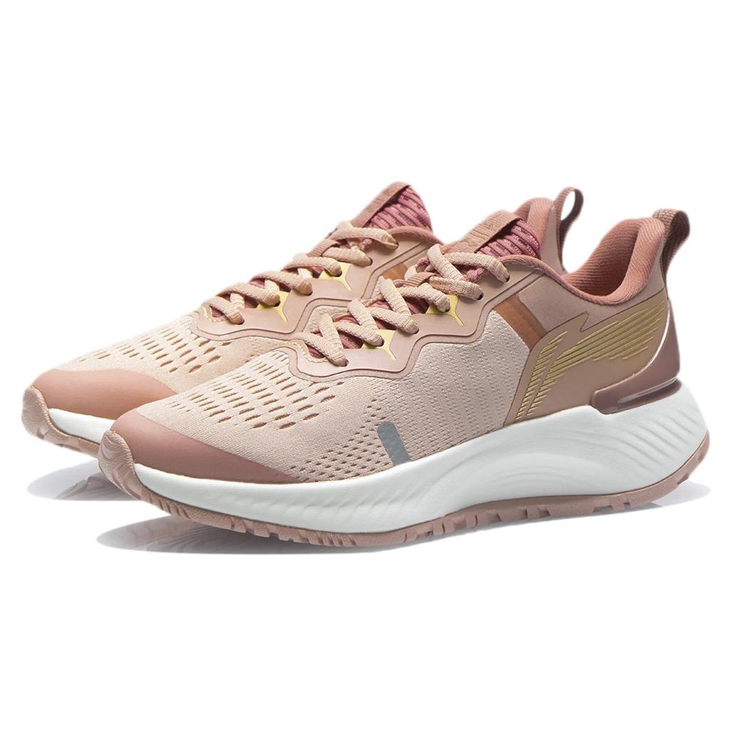 Кроссовки женские Li Ning Yue Ying Essential Reflective Shock Absorbing Low Top, персиково-оранжевые ARHR108-4