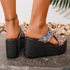 Casual Slippers Shoes Female 2025 Open Toe Women's Slippers Outdoor Platform Women Mixed Colors High Wedges Plus Size Sandals