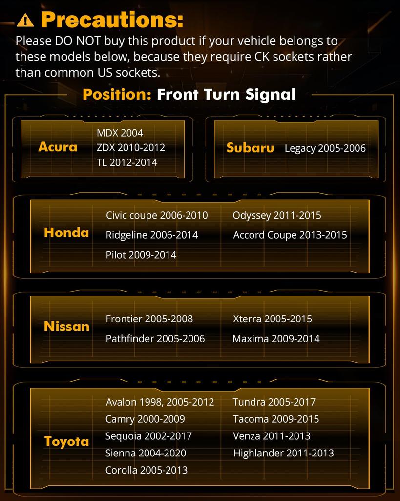 Auxbeam B21 Series 3157 LED Light Bulb Amber Yellow Built-in Resistor CANBUS Error Free