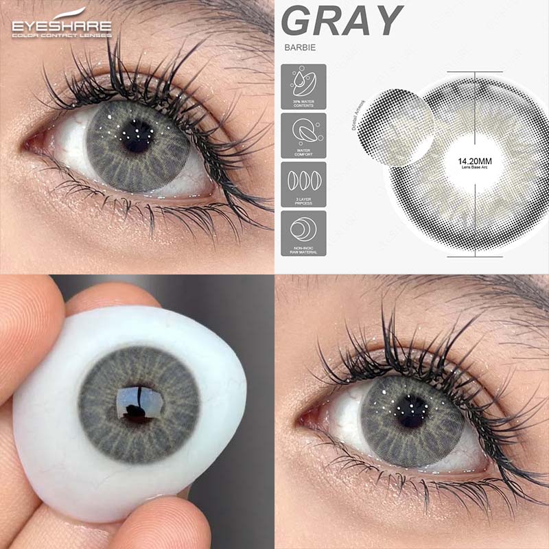 Eyeshare Цветные контактные линзы 1 пара коричневые натуральные линзы для очков фиолетовые модные контактные линзы синие линзы зеленые годовые контактные линзы