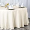 213cm Round Tablecloth White No Stitching Fabric Elegant Solid Table Cloth for Christmas Birthday Wedding Party Hotel Decoration