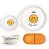 Doho Happy Smile 4-piece Baby Tableware Set, Plate + Sharing Plate + Handy Ball S + M, Mixed Colors, Popular Korean Parenting Items