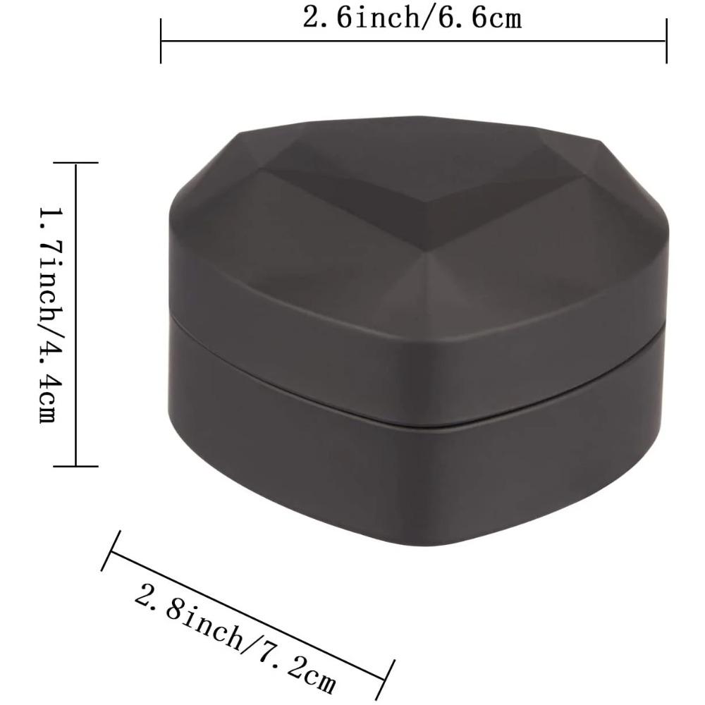 A heart-shaped ring gift box with LED light, a velvet earring jewelry box with light