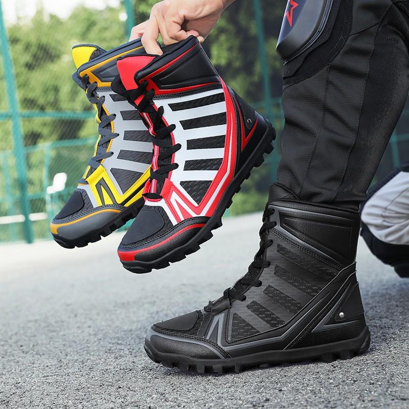 Motorcycle Riding Boots Men Women All Season Off-Road Touring Racing Short With Enhanced Ankle Support