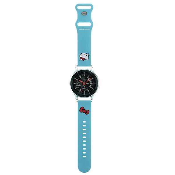 Hello Kitty Universal Strap HKUWLSCHBLB Silicone Kitty Head Blue/Blue 22mm