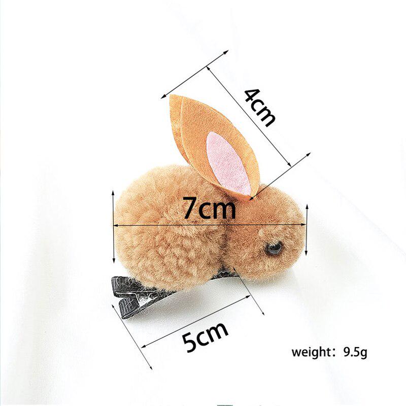 Cute Hair Ball Rabbit Hair Clip Children's Girl Animal Hairpins Korea Simple Hair Accessories Headwear Hairpin