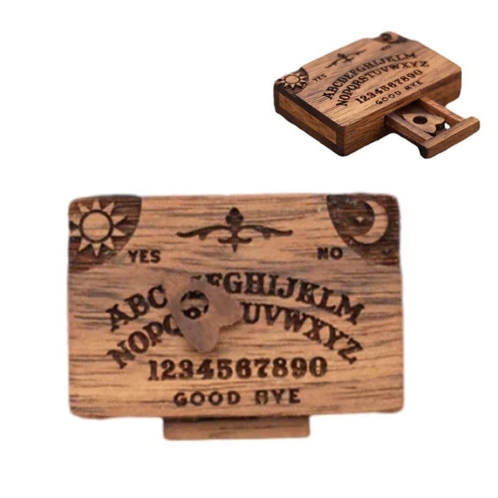 Handmade Wooden Miniatures Talking Spirit Board Emotional Love Drawer New Ouija Board with Drawer