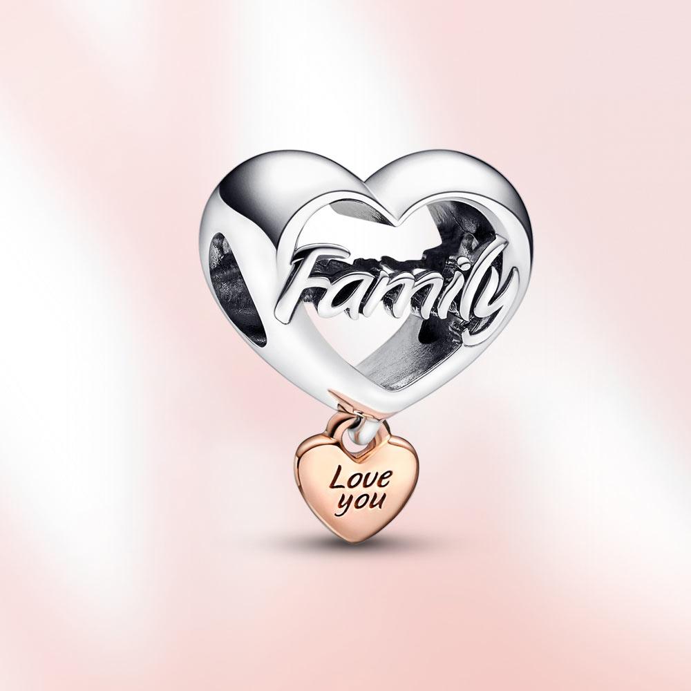 Новый шарм S925 из стерлингового серебра с сердцем из бисера, подвеска для мамы, подходит для оригинального браслета, женские модные украшения, подарок для любви