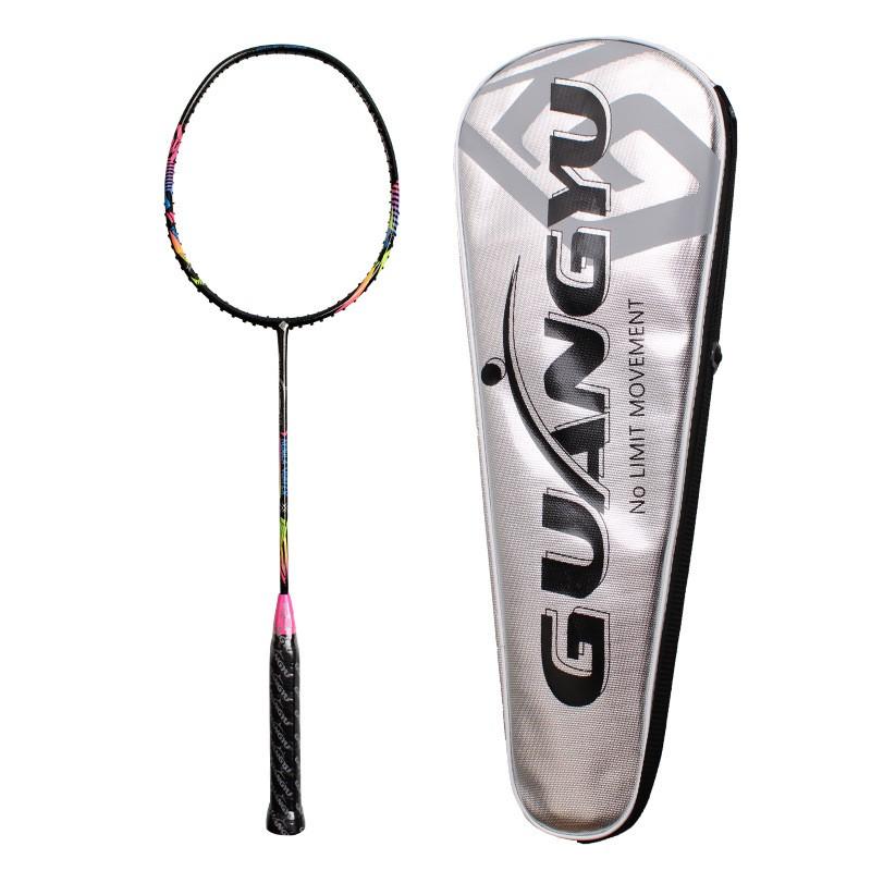Lightweight 4U Badminton Racket Carbon Fiber Frame Wind-Cut Design Adult Competitive Play