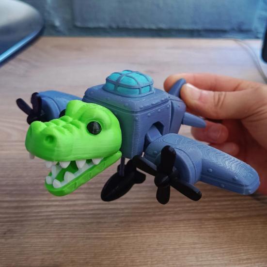 3D-печатный крокодиловый орнамент, портативная игрушка-фиджет в виде животного, гибкий бомбер-крокодил, снятие стресса