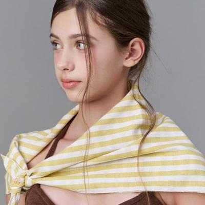 WHITE SANDS Purple Label Italian Linen Cotton Striped Scarf Ravenna (2 Colors)