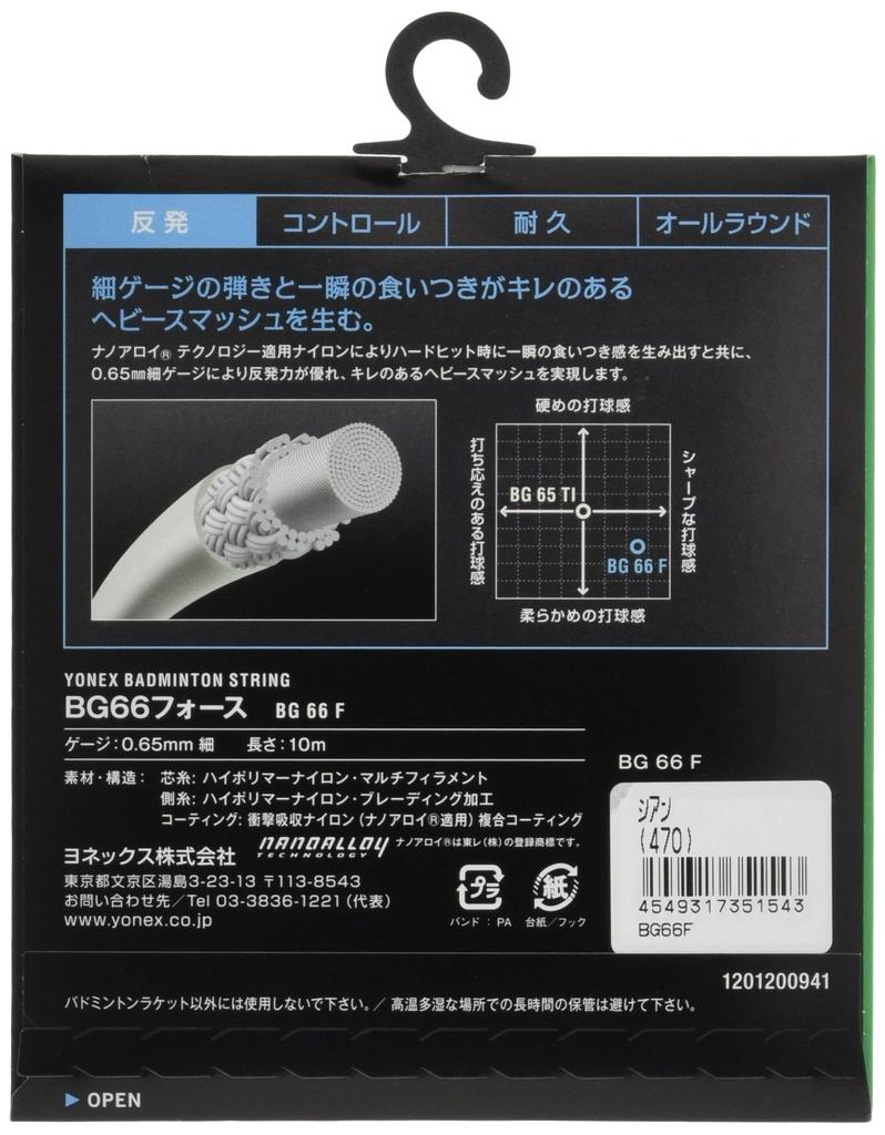 YONEX BG66 Force YY BG66F 470 Голубой