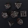 Zinc Alloy Hollow Polyhedral Colored Dice Set for D&D Dungeons & Dragons Role-Playing Board Game Right Angle