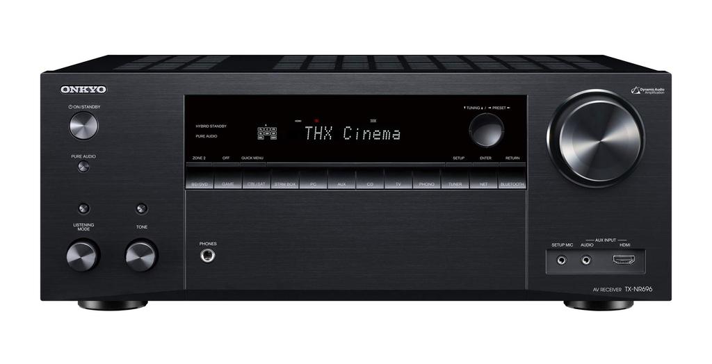ONKYO AV Receiver Resolution Compatible Black TX-NR696 7.2ch/Dolby Atmos/DTSX/High TX-NR696(B)