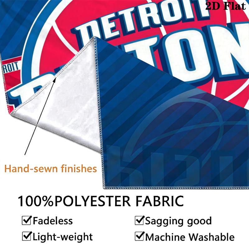 Detroit Pistons Wall Tapestry Aesthetic Wall Hanging Printed Fabric Blanket Decorative Tapestries for Bedroom Living Room Home Decor