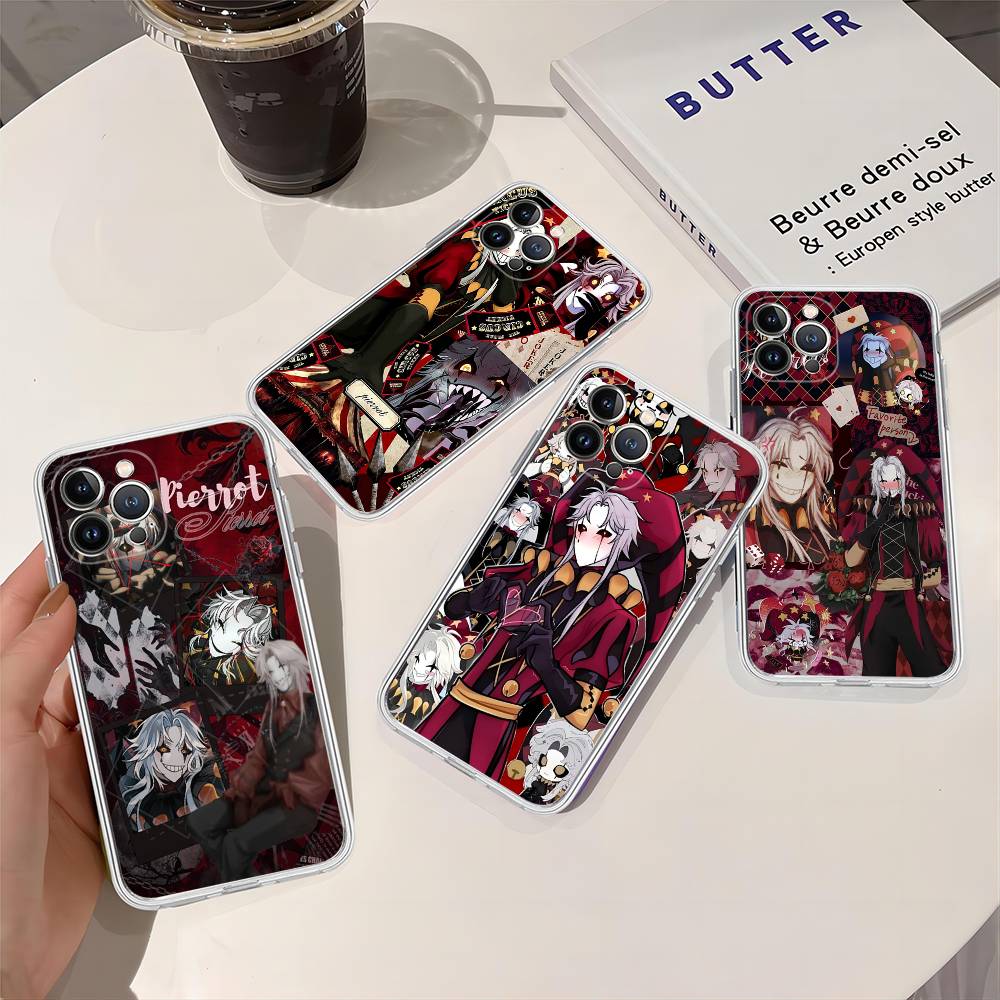 Аниме Цирк Уродцев Пьеро Прозрачный Чехол Для Телефона Для IPhone 16 15 14 13 12 11 Pro Max Plus Мягкий Чехол