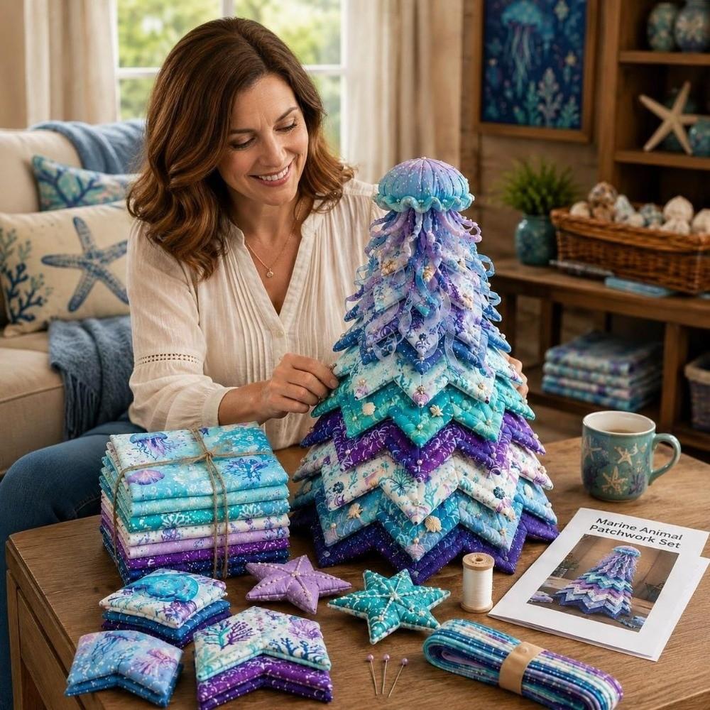 Layered DIY Quilted Christmas Tree Kit Handmade 3D Christmas Tree Kit Handcraft