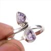 Кольцо из натурального розового аметиста с драгоценным камнем ручной работы из цельного серебра 925 пробы S.7.5 J9u34
