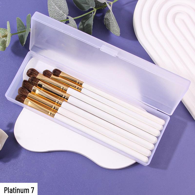 Набор из 7 портативных кистей для макияжа глаз из пони