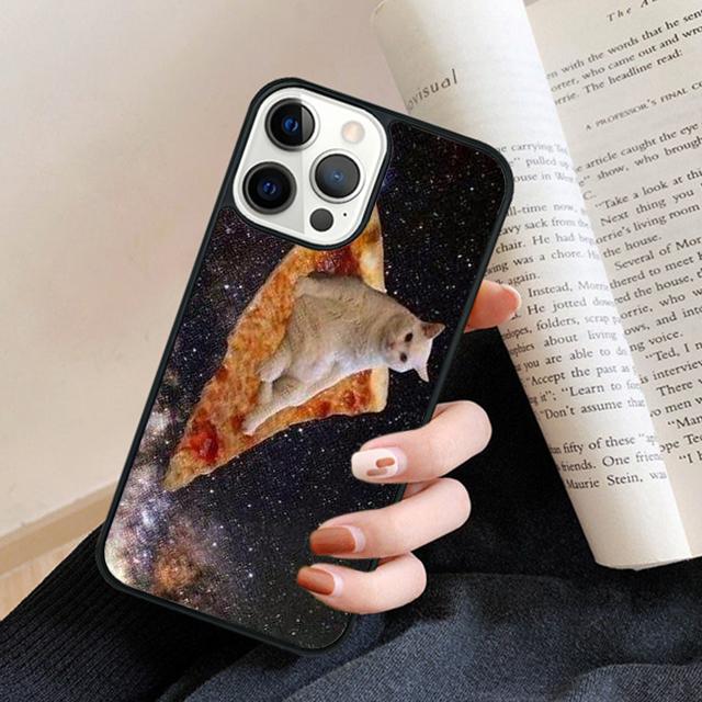 Cool pizza space cat Phone Case Back Cover for IPhone 18 16 15 SE2020 14 13 11 12 Pro Max mini XS XR X PlusS Fundas Coque