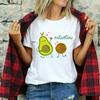 Милая футболка с принтом авокадо, короткий рукав, шея, модная повседневная спортивная эстетическая готическая одежда, летняя графическая женская футболка, подарок