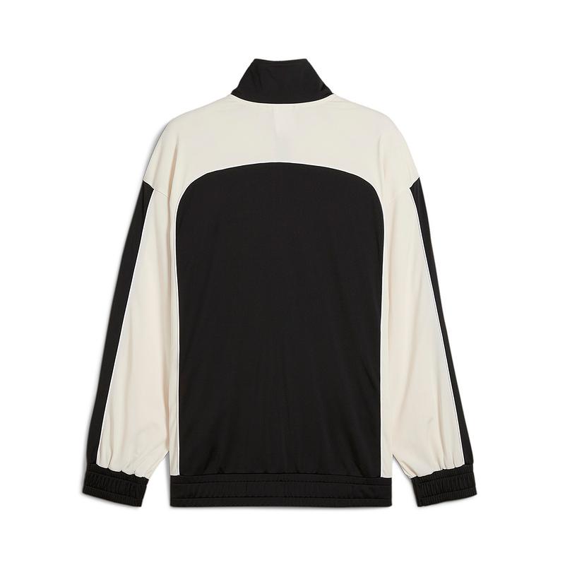 Puma Ss25 Повседневная спортивная мода Куртка со стойкой Унисекс Куртка Черный Белый 631468-51