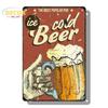Винтажный металлический плакат с холодным пивом, ретро жестяная вывеска для напитков, бар, клуб, паб, настенная художественная декоративная тарелка для современного домашнего декора, эстетические подарки