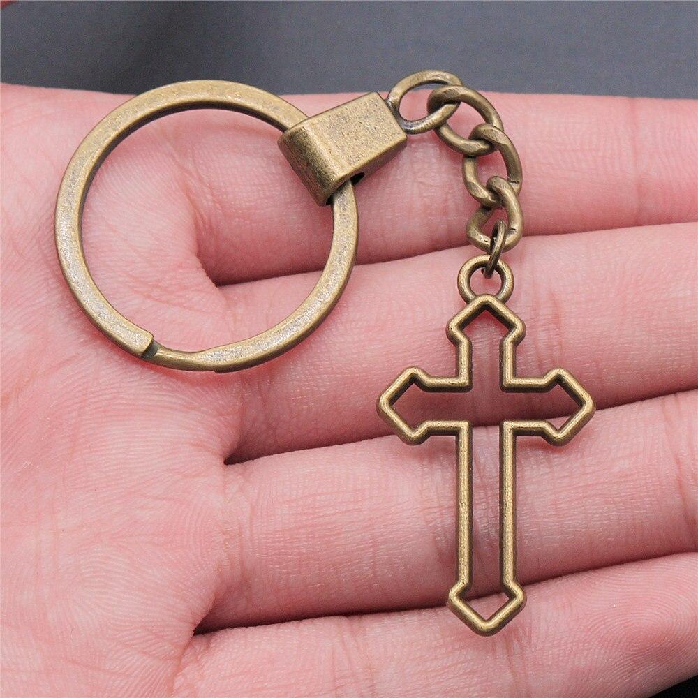 Религиозные брелки с крестом, выводы для Diy, аксессуары для металлических ремесленных цепочек для ключей